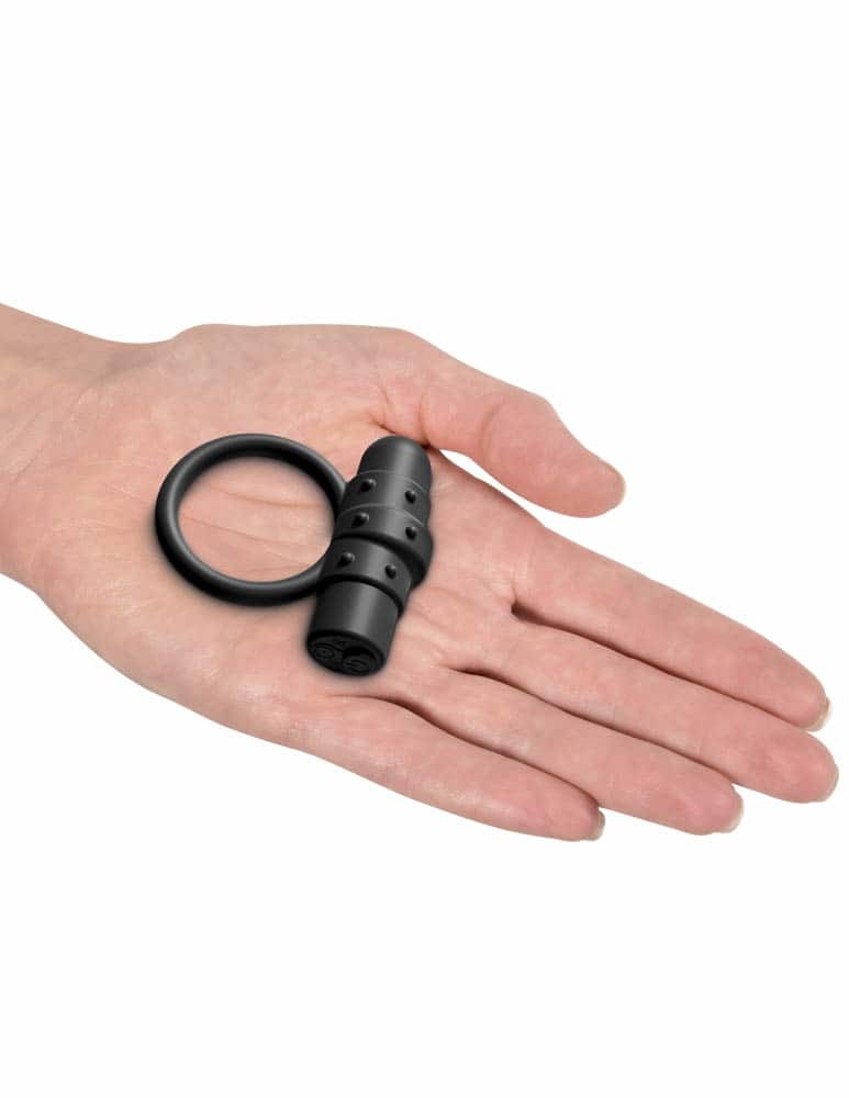 Inel Penis Cu Vibratii Sir Richards Control Vibrating Silicone C-ring Negru