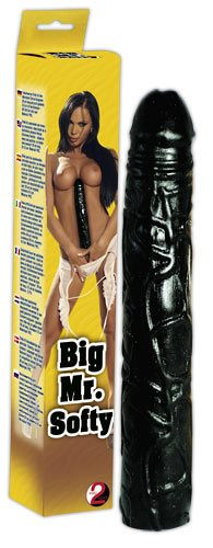 Dildo Clasic Big Mr. Softy Negru 29 Cm in SexShop KUR Romania