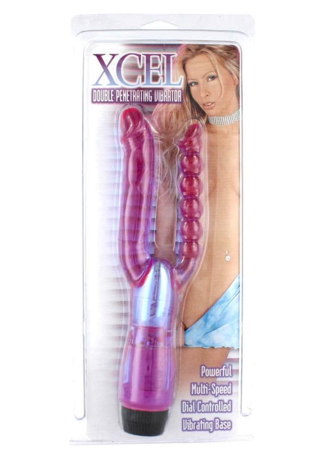 Vibrator Xcel Double Penetrating Rosu