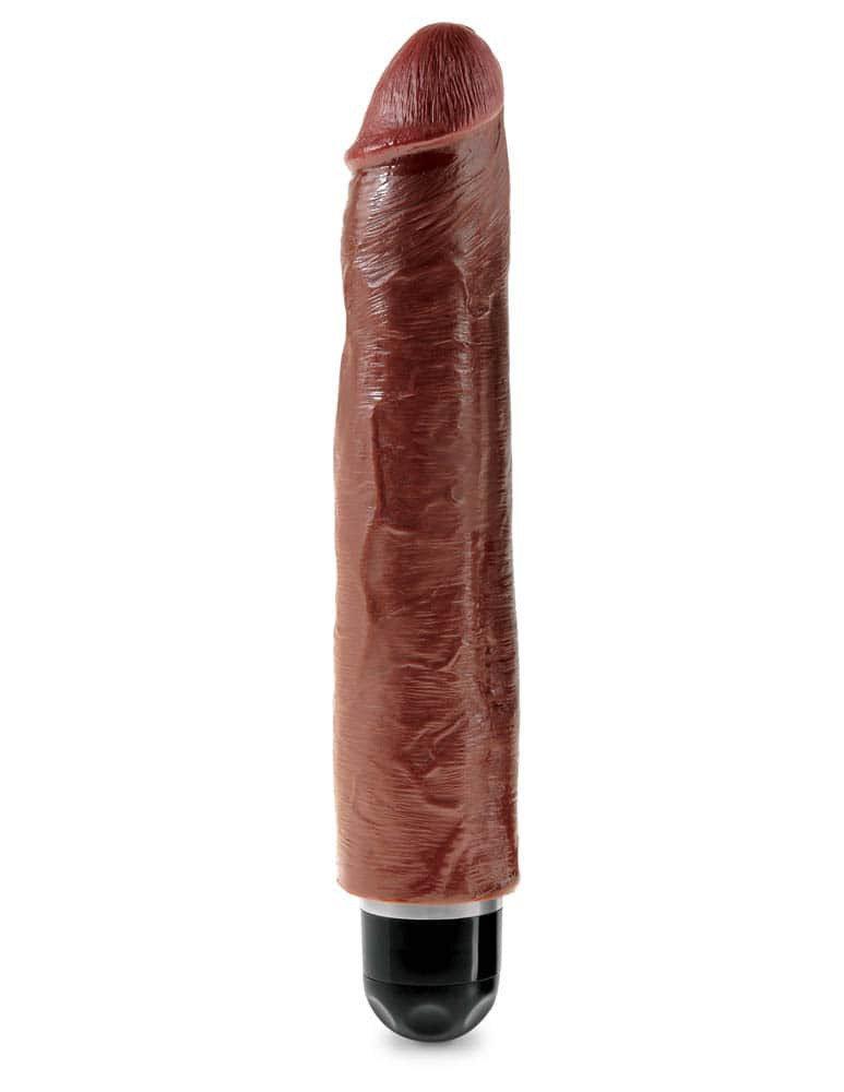 Vibrator Realistic King Cock Stiffy Brun 25 Cm