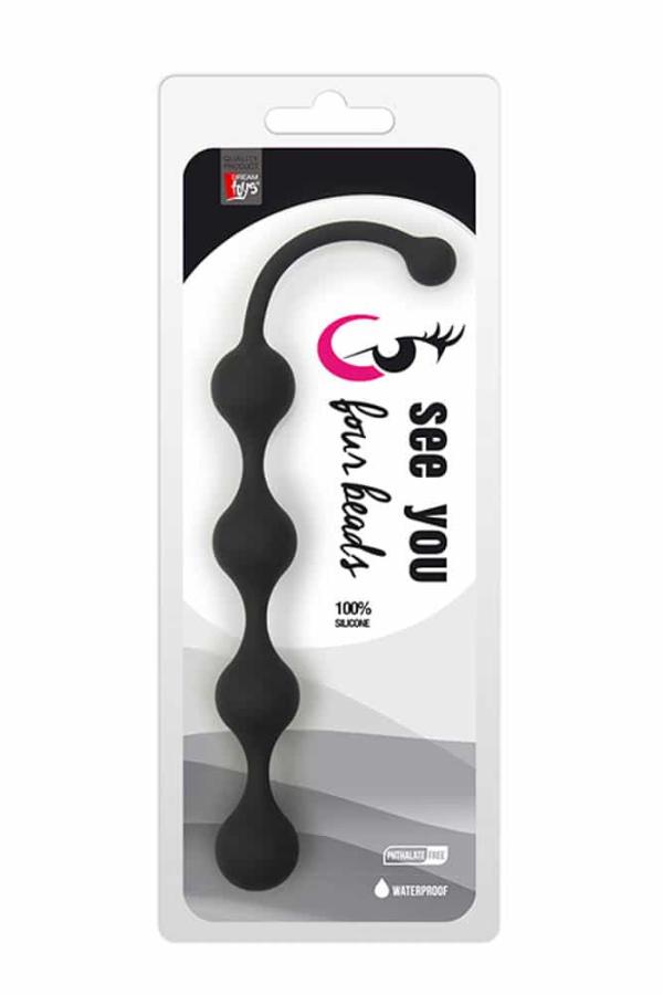Bile Anale Four Beads Negru