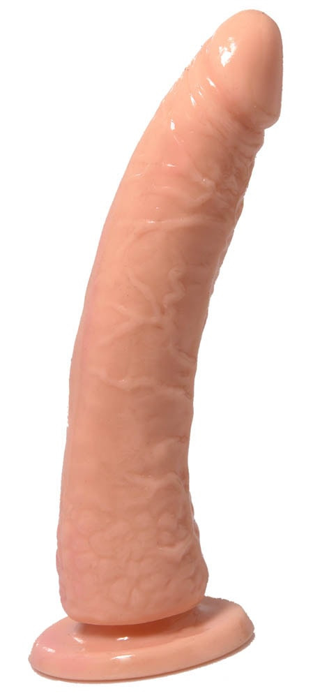 Dildo Clasic Cu Ventuza Slim 7 Natural 17.8 Cm