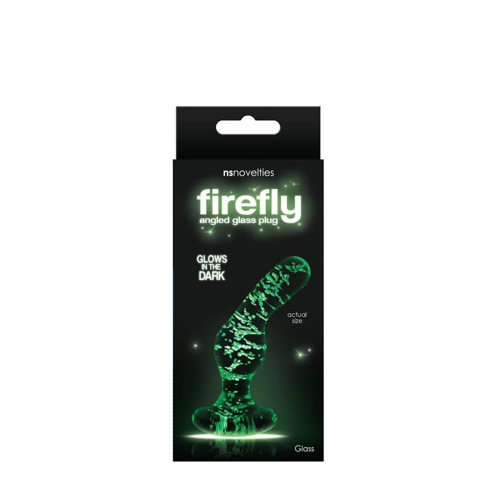 Dop Anal Fosforescent Firefly Glass Angled - Transparent