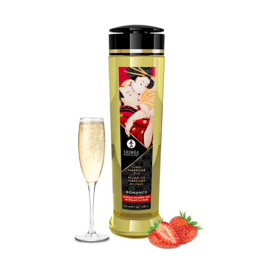 Ulei Pentru Masaj Erotic Sparkling Strawberry Wine 240 Ml