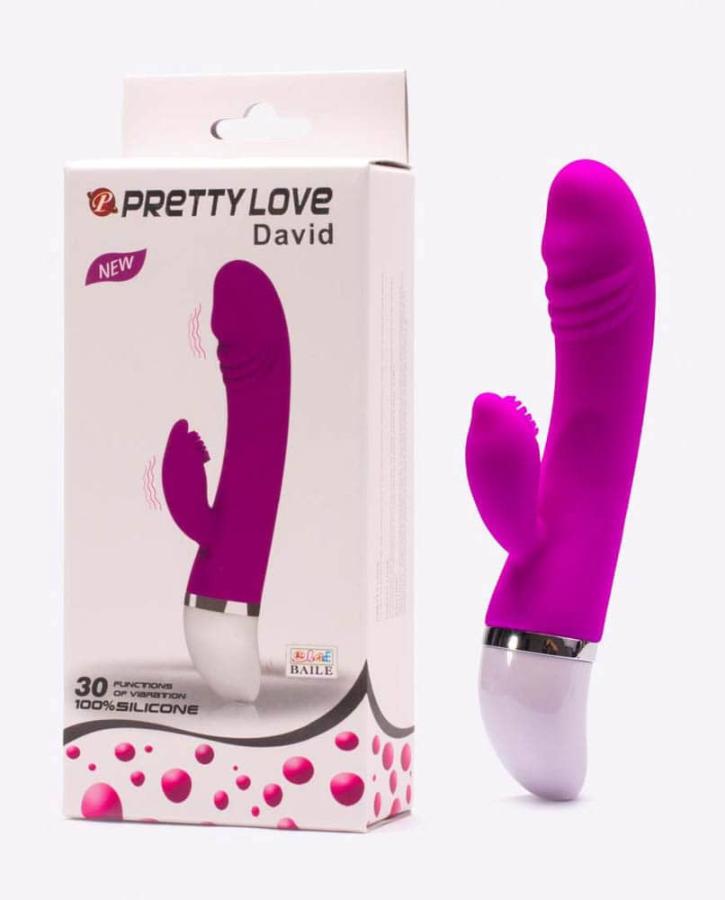 Vibrator Rabbit David 18.5 Cm in SexShop KUR Romania