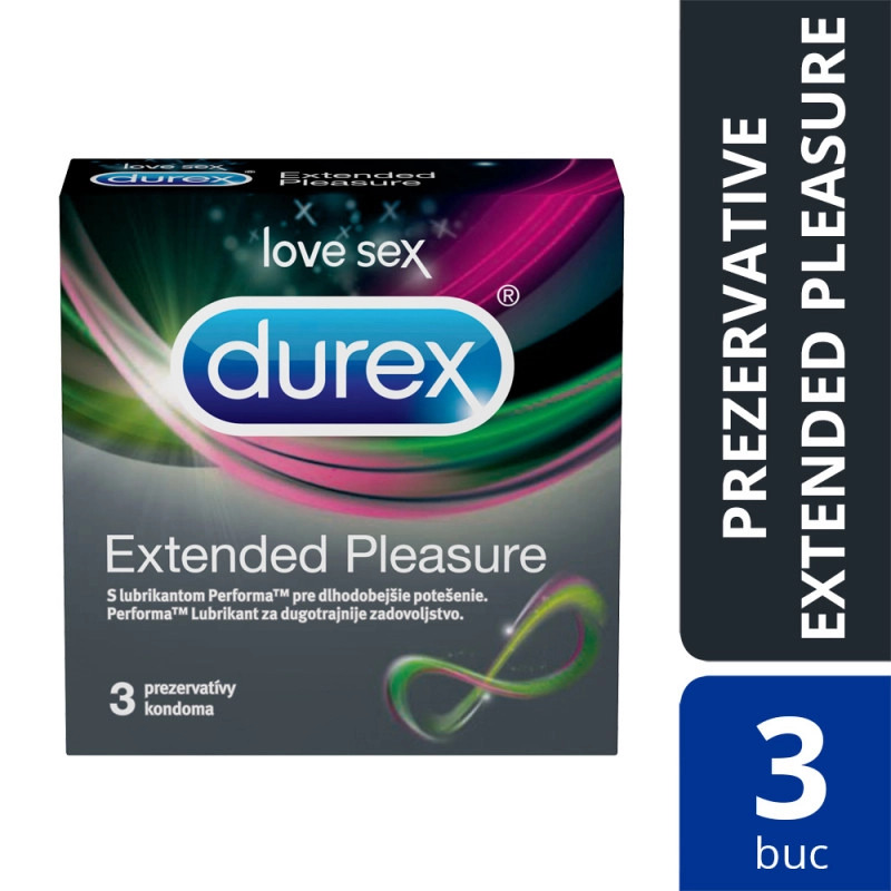 Prezervative Durex Extended Pleasure 3 Buc