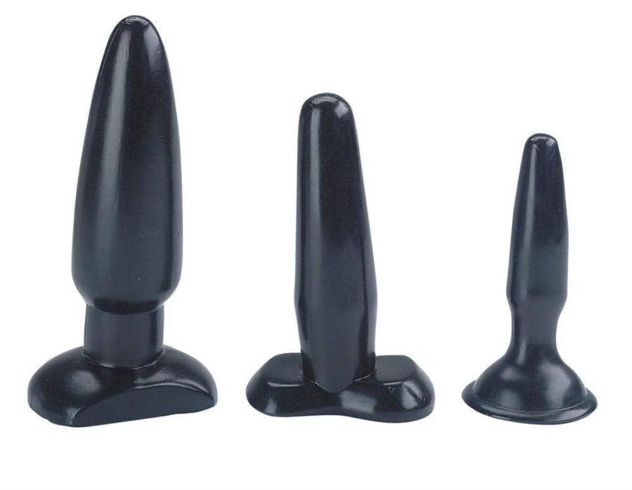 Set Dopuri Anale Negru 3 Buc.