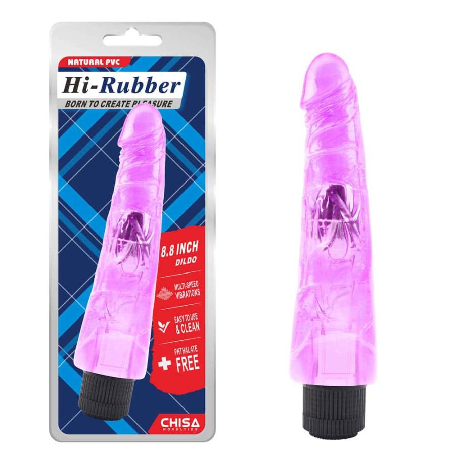 Vibrator Realistic Hi Rubber Lila 22 Cm