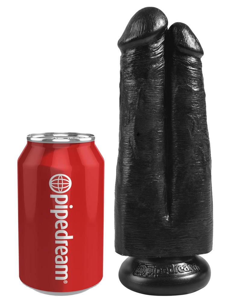 Dildo Realistic King Cock 2-in-1 Negru 17 Cm