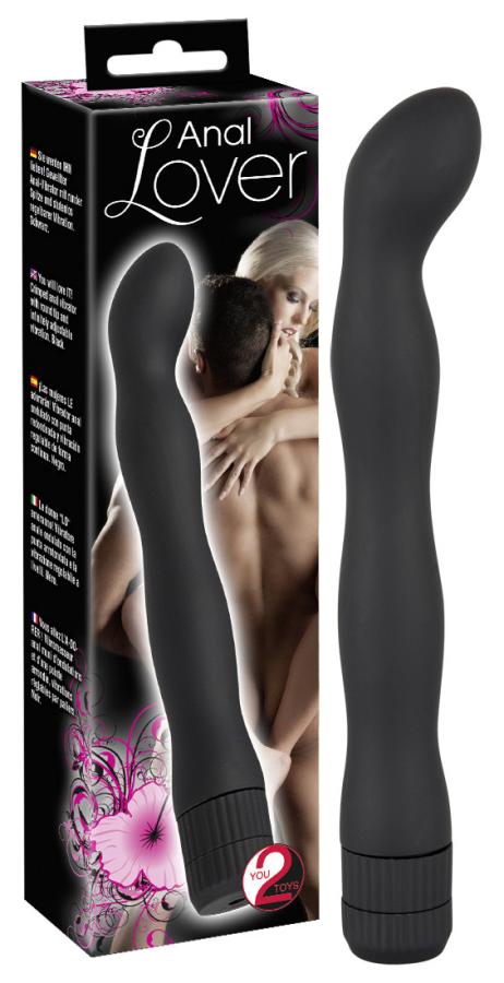 Vibrator Anal Lover Negru 18 Cm