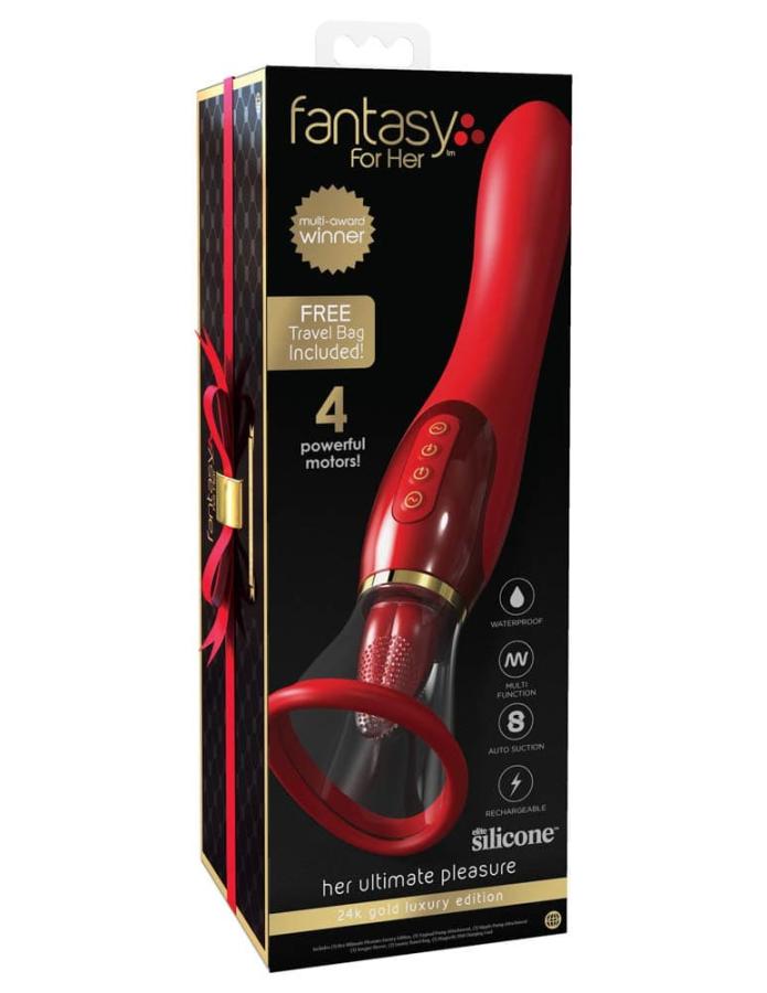 Vibrator Cu Suctiune Her Ultimate Pleasure 24k Gold Luxury Edition