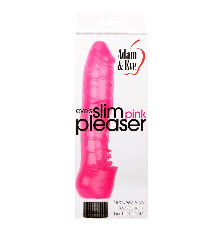 Vibrator Realistic Eves Slim Pink Pleaser 17.5 Cm