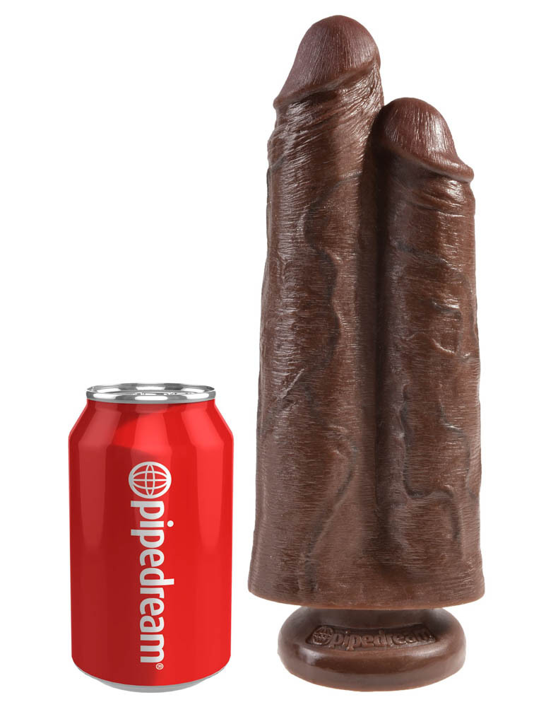 Dildo Realistic King Cock 2-in-1 Brun 23 Cm