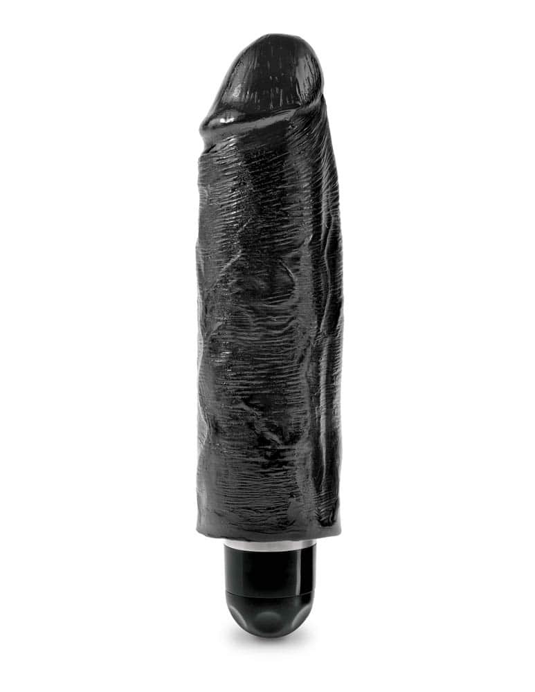 Vibrator Realistic King Cock Stiffy Negru 17.7 Cm