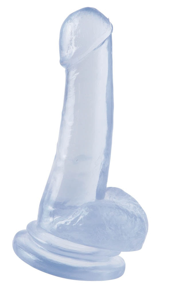 Dildo Clasic Cu Ventuza Transparent 20 Cm