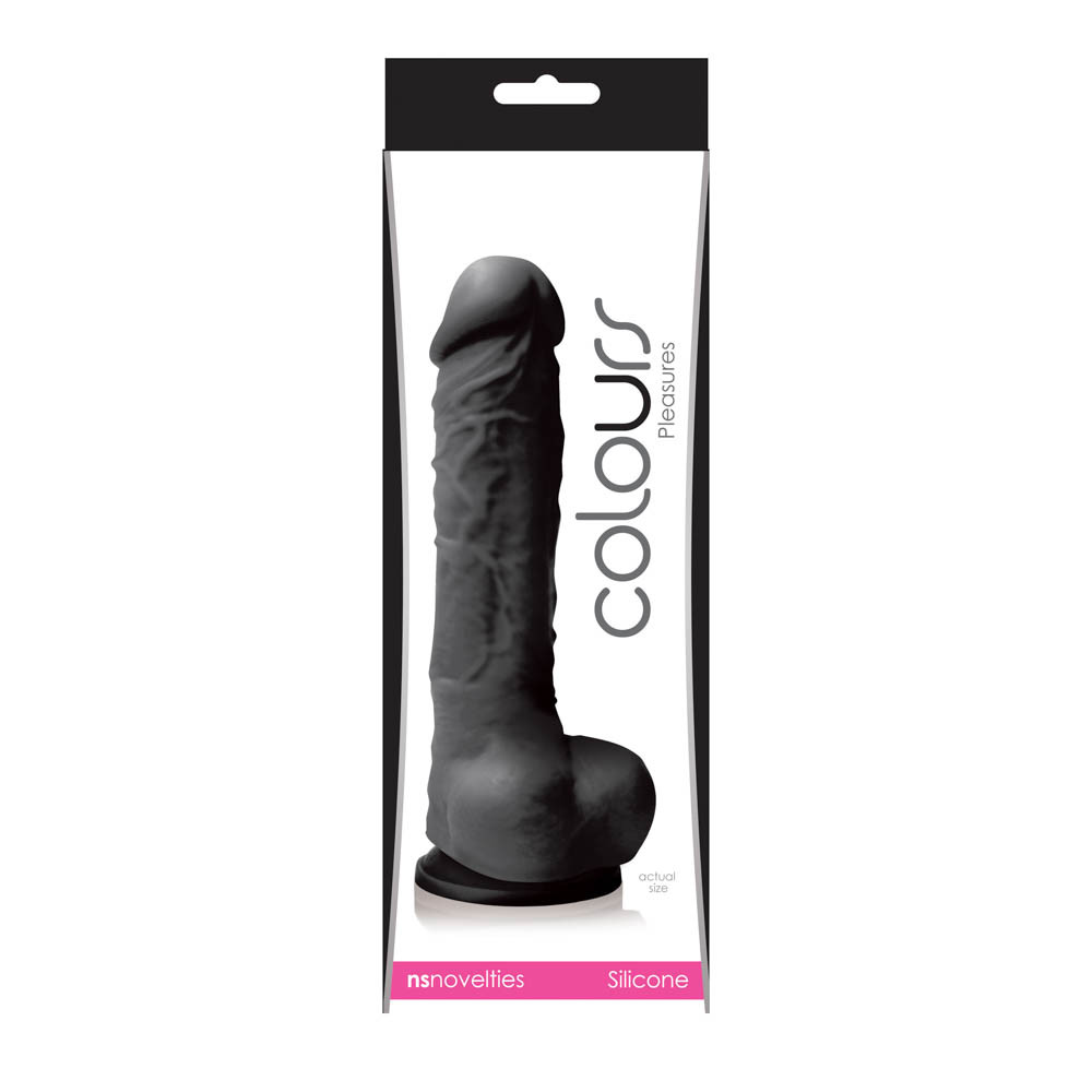 Dildo Realistic Colours Pleasures Negru 13 Cm