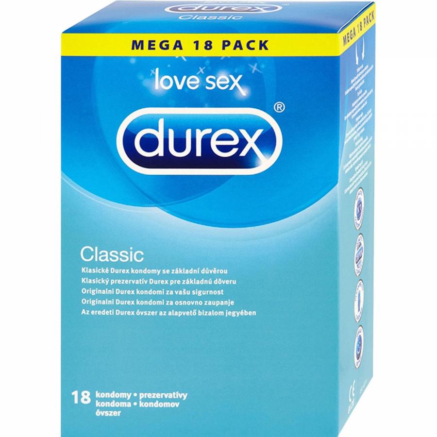 Prezervative Durex Clasic 18 Bucati in SexShop KUR Romania