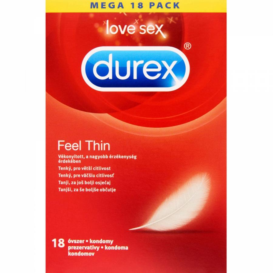Prezervative Durex Feel Thin 18 Bucati
