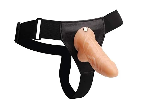 Strap-on Hollow Cock, Natural, 19 Cm