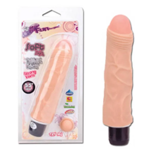 Vibrator Cyberskin Soft Skin, Natural, 14 Cm