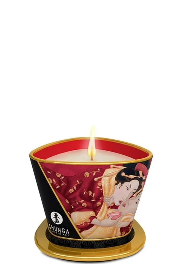 Lumanare De Masaj  Cu Aroma De Capsuni, 170 Ml