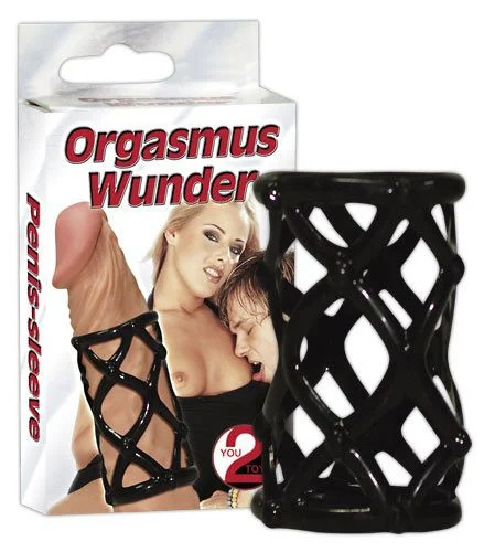 Manson Penis Tip Plasa Orgasm Wonder, Negru, 6 Cm