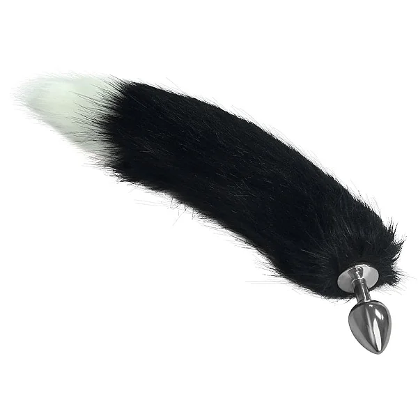 Metal Anal Tail White+black 1