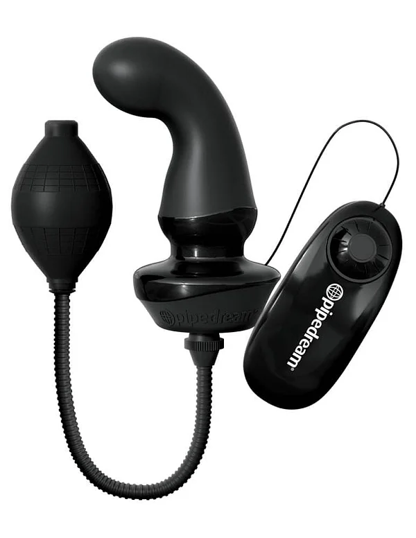 Vibrator Anal Gonflabil P-spot Massager, Negru, 12 Cm
