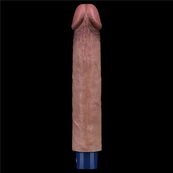 Vibrator Reincarcabil Real Softee, Brun Deschis, 22.5 Cm