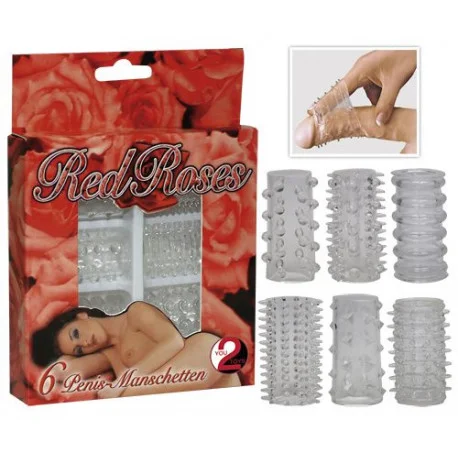 Set 6 Mansoane Penis Red Roses