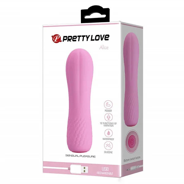 Mini Vibrator Alice, Roz, 11.5 Cm