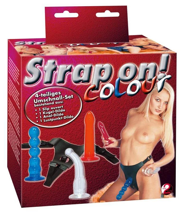 Strap-on Cu 3 Dildouri Colour, Multicolor