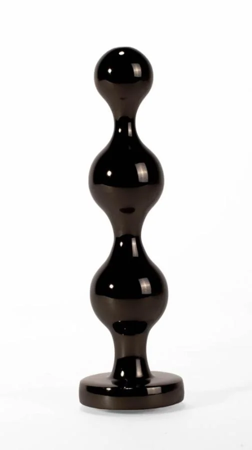 Dop Anal Cu Bijuterie Secret Shine Booty Call M, Metalic + Negru, 11.5 Cm