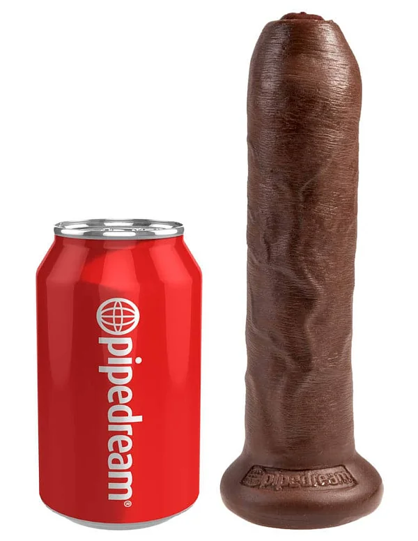 Dildo Realistic King Cock Necircumcis, Brun, 17 Cm