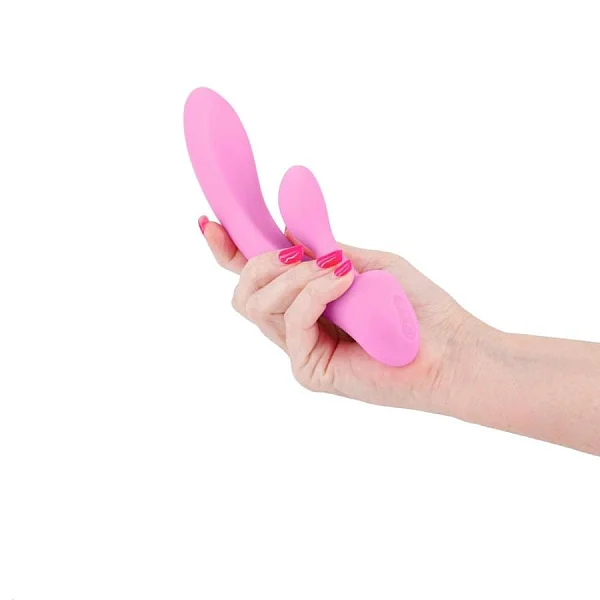 Vibrator Rabbit Obsession Bonnie, Roz Deschis, 19.5 Cm