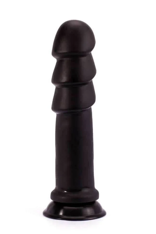 Dildo Anal King-sized Ripples, Negru, 28.5 Cm