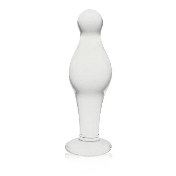 Dop Anal Din Sticla Borosilicata Glass Romance, Transparent, 11 Cm