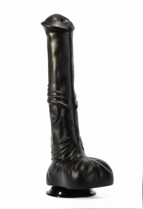 Dildo Realistic Cu Ventuza David, Negru, 31.5 Cm