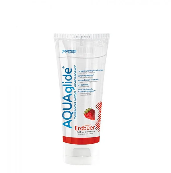 Lubrifiant Aquaglide Cu Aroma De Capsuni, 100 Ml