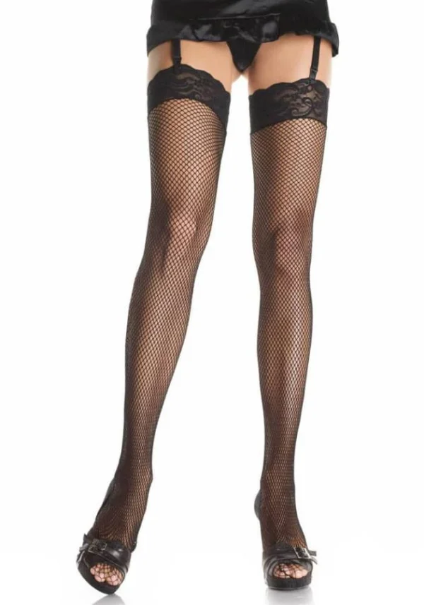 Ciorapi Sexy Tip Plasa Cu Dantela, Negru, Xl