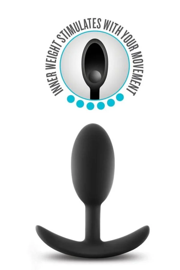 Dop Anal Adventures Vibra Slim Medium, Negru, 10 Cm