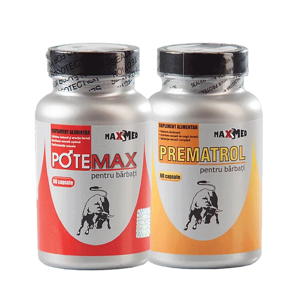 Potemax + Prematrol (60+60 Capsule) - Pastile Pentru Erectii Puternice Si De Lunga Durata