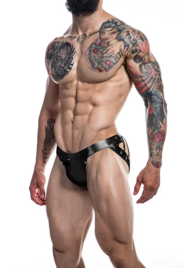 C4m-desire Jockstrap-blackleatherette-m