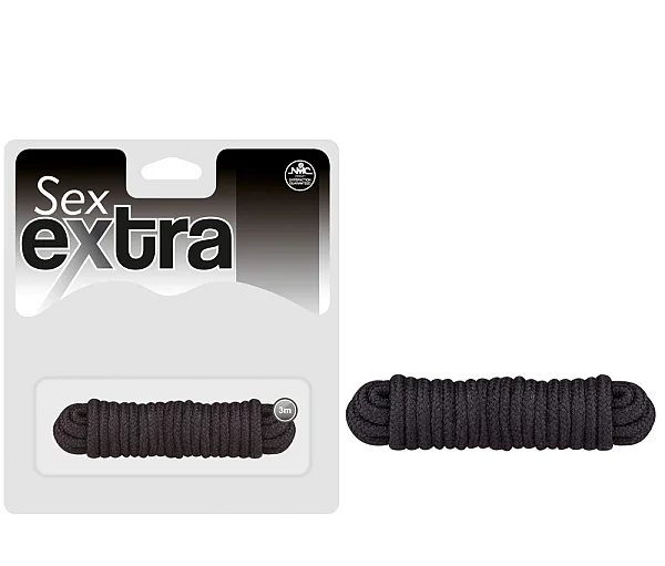 Franghie Pentru Imobilizare Erotica Sex Extra Love, Negru, 3 Metri