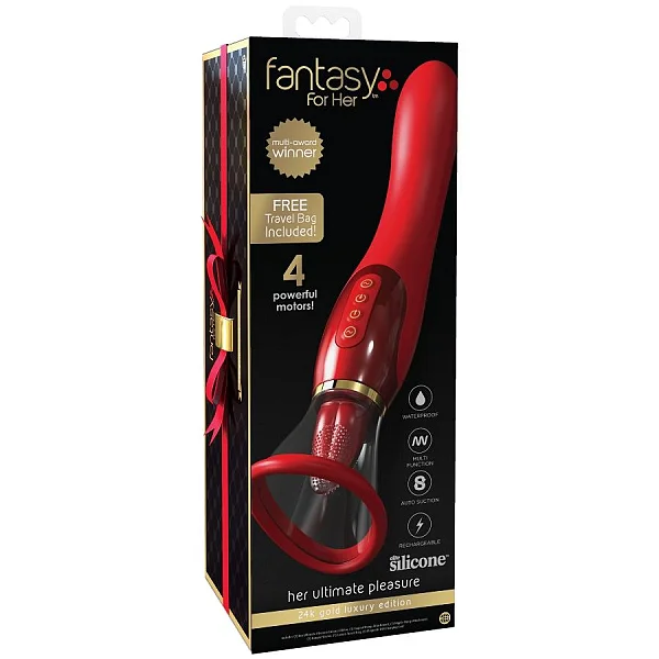 Vibrator Cu Suctiune Her Ultimate Pleasure 24k Gold Luxury Edition