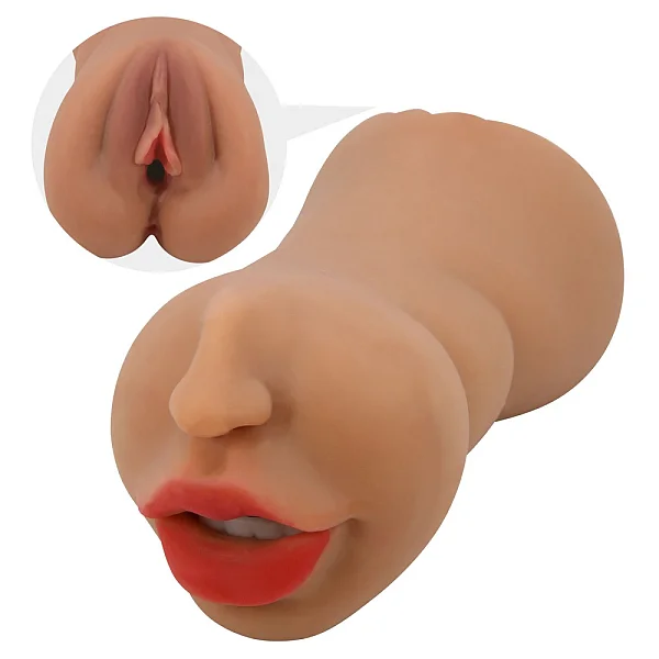 Masturbator 2-in-1 Gura+vagin Crazy Bull Zoey, Brun