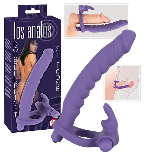 Stimulent Anal Cu Vibratii Silicone Strap-on, Mov, 17 Cm