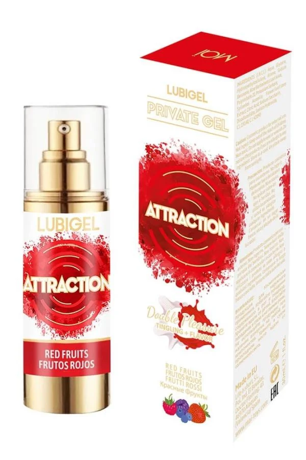 Lubrifiant Cu Efect Senzorial Si Aroma Fructe Rosii Lubigel, 30 Ml