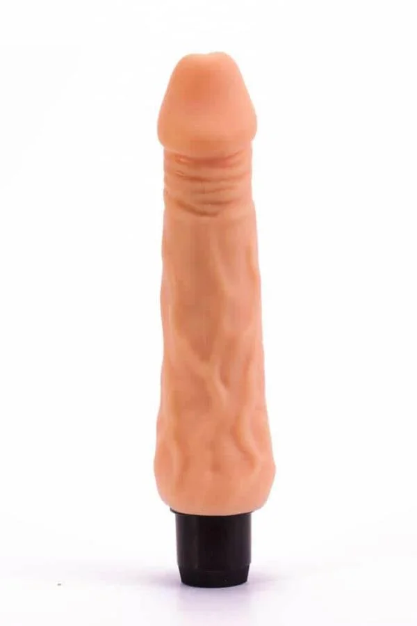 Vibrator Realistic Real Feel Cyberskin, Natural, 20 Cm