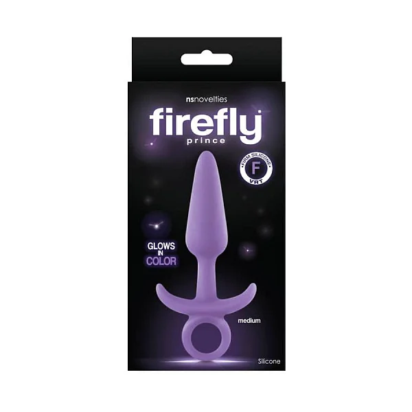 Dop Anal Fosforescent Firefly Prince, Medium, Mov, 12.5 Cm